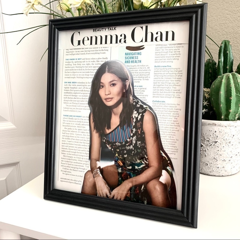 Gemma Chan Editorial Portrait Collage Wall Art Chic Fashion Magazine Print